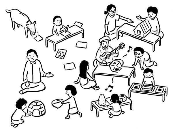 2014/9/3〜7 馬木の寺子屋 -真夏の親子課外授業-「聴く」ことにまつわる観察から創造へのワークショップ@[小豆島]馬木地区